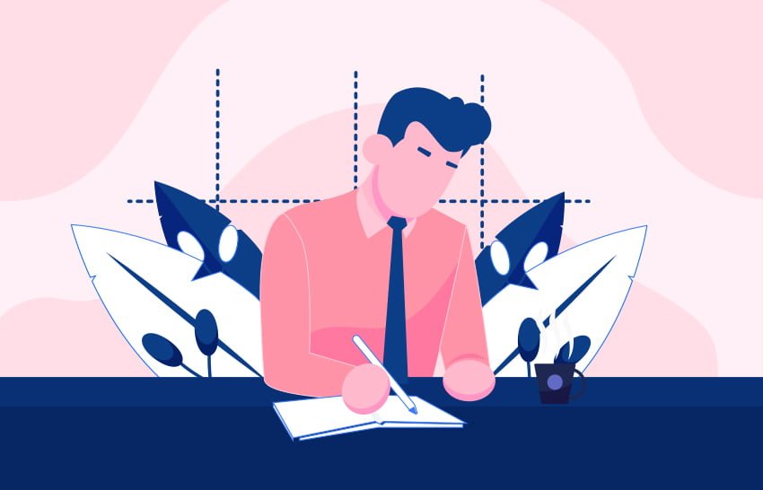 a man looking like a freelance writer