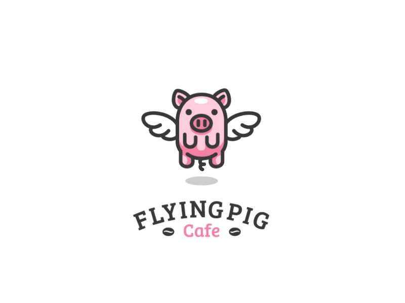 flying pig cafe logo