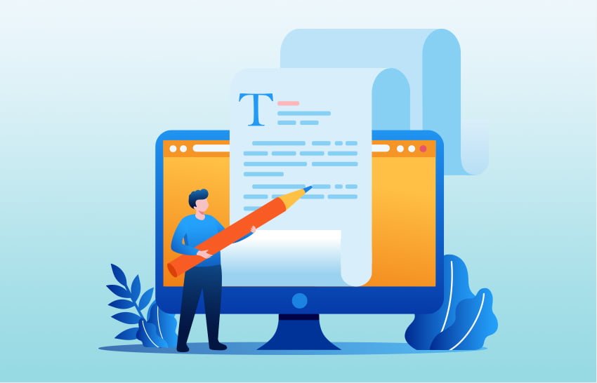 desktop with boy holding pencil banner
