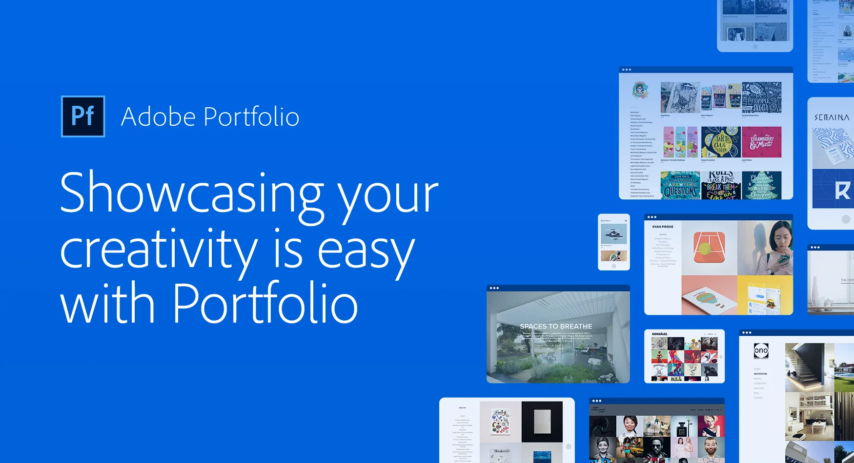 adobe portfolio homepage