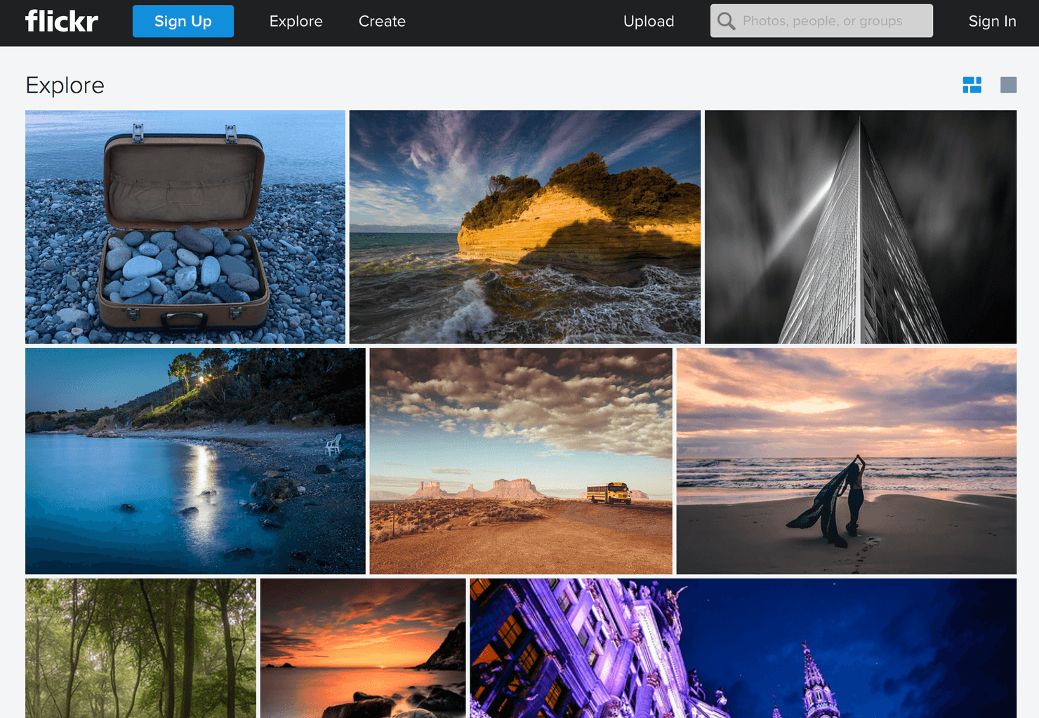 flickr homepage