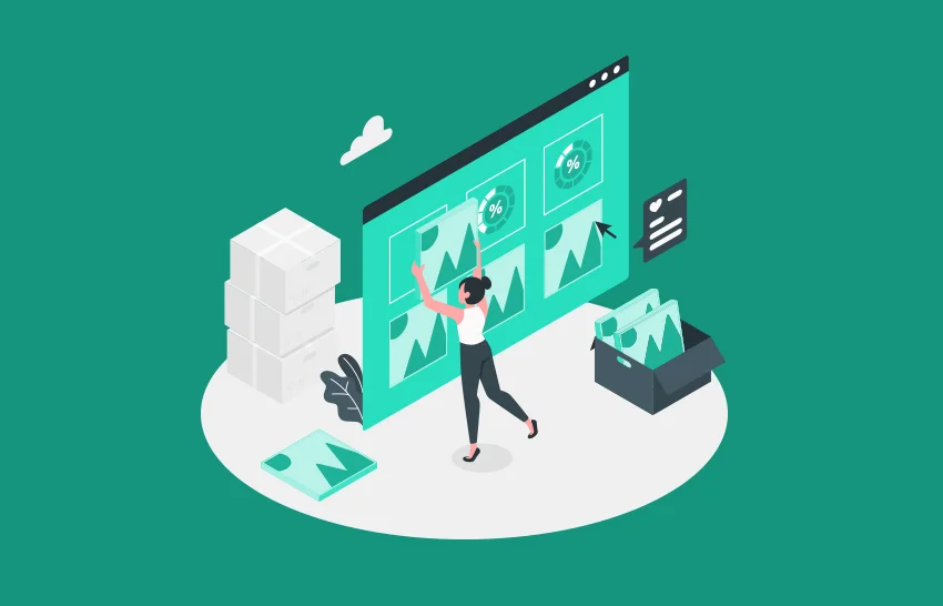 girl pretending making portfolio website