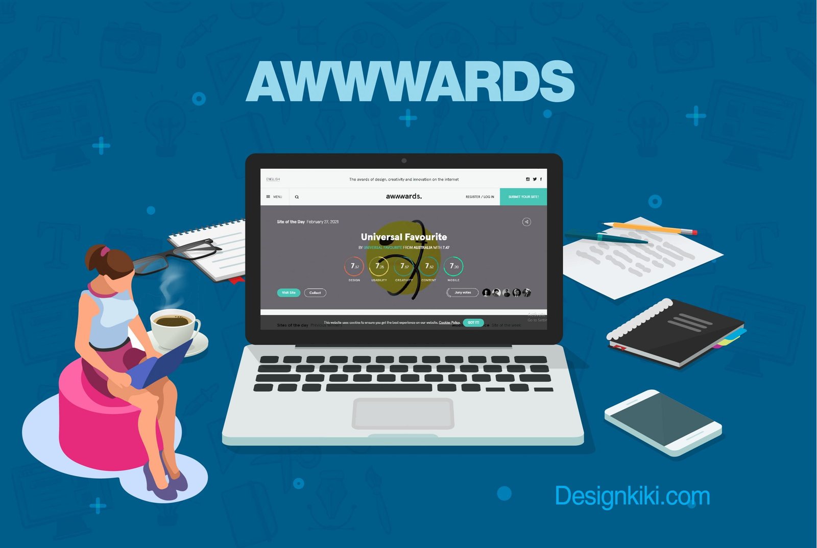 website design inspiration on Awwwards