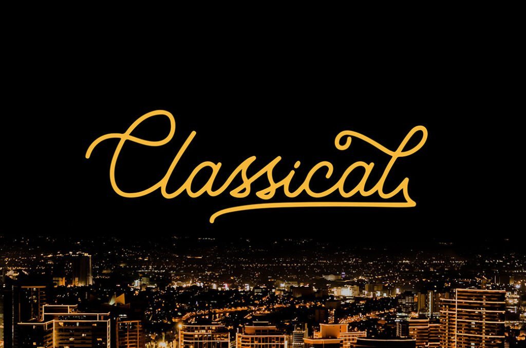 Classical - Monoline Script Font