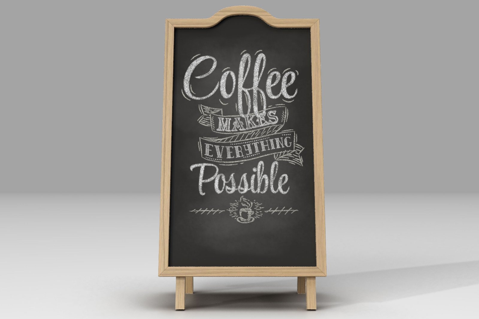 Chalkboard Coffee Sign Logo