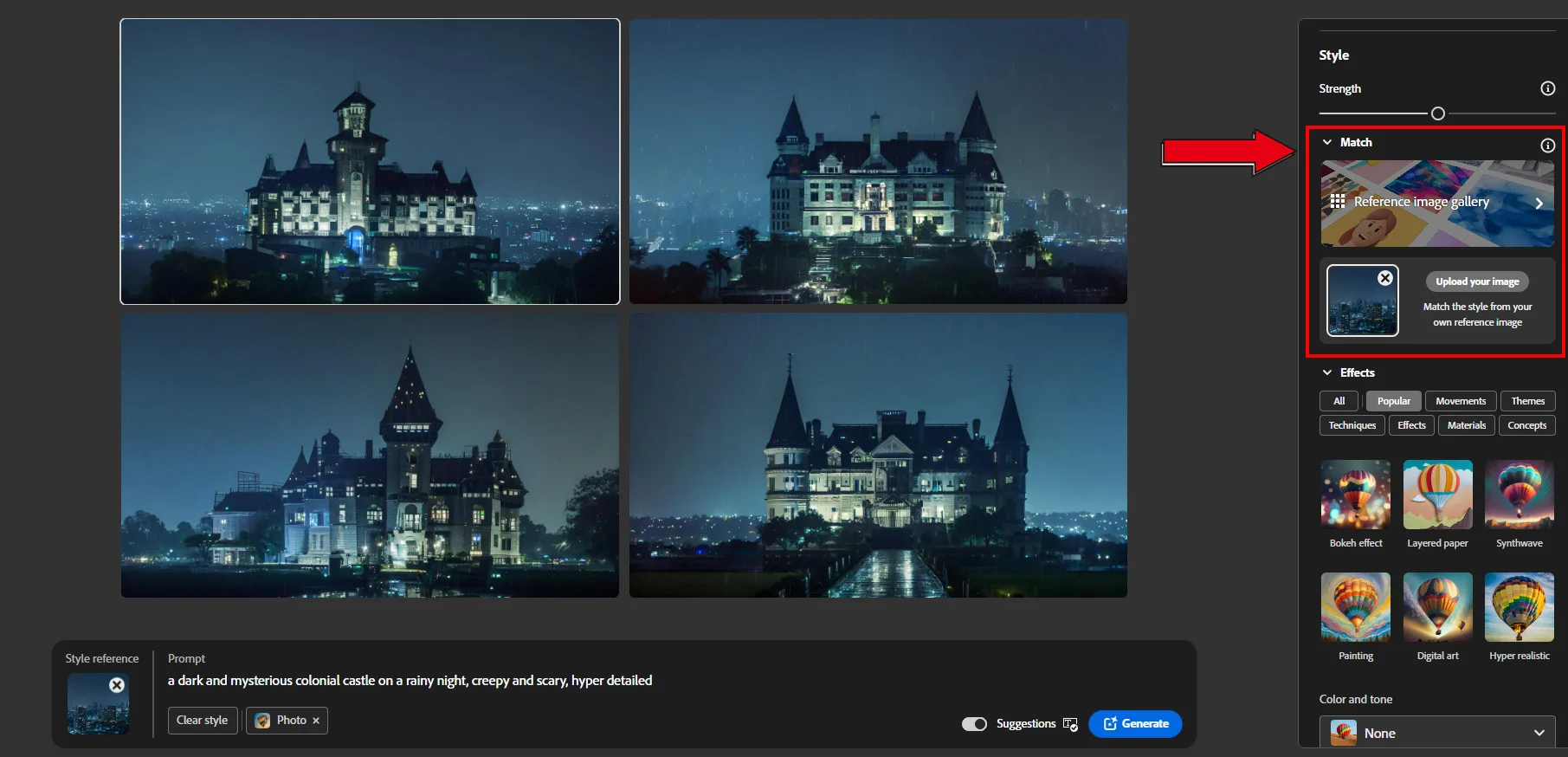 Use of Reference Images in Adobe Firefly 2