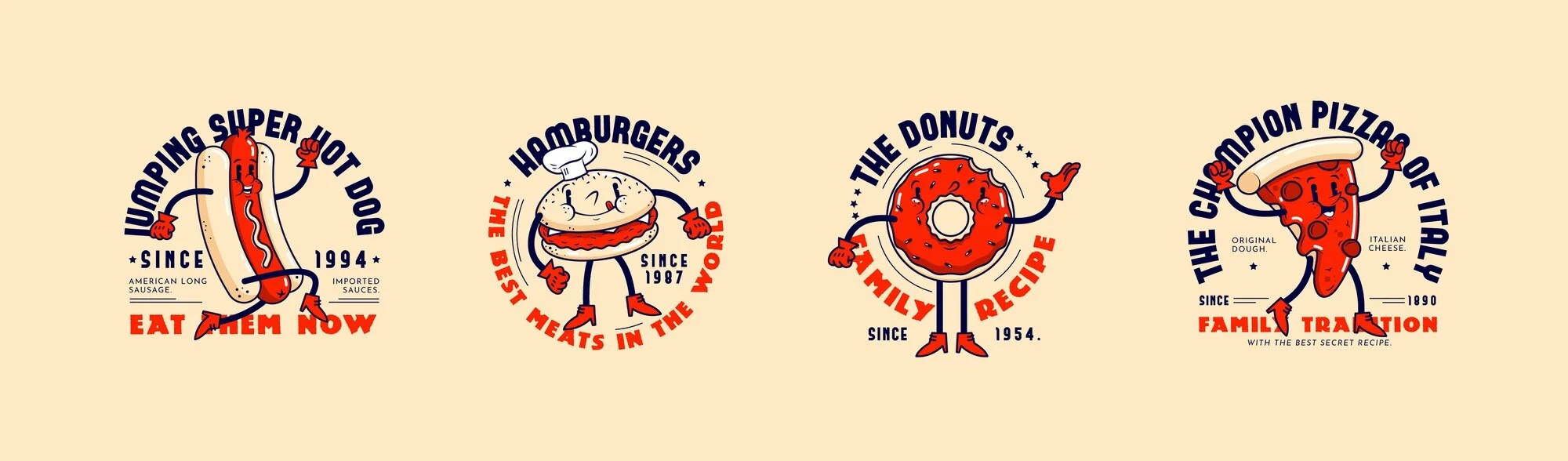 Retro Mascot Illustration Logos